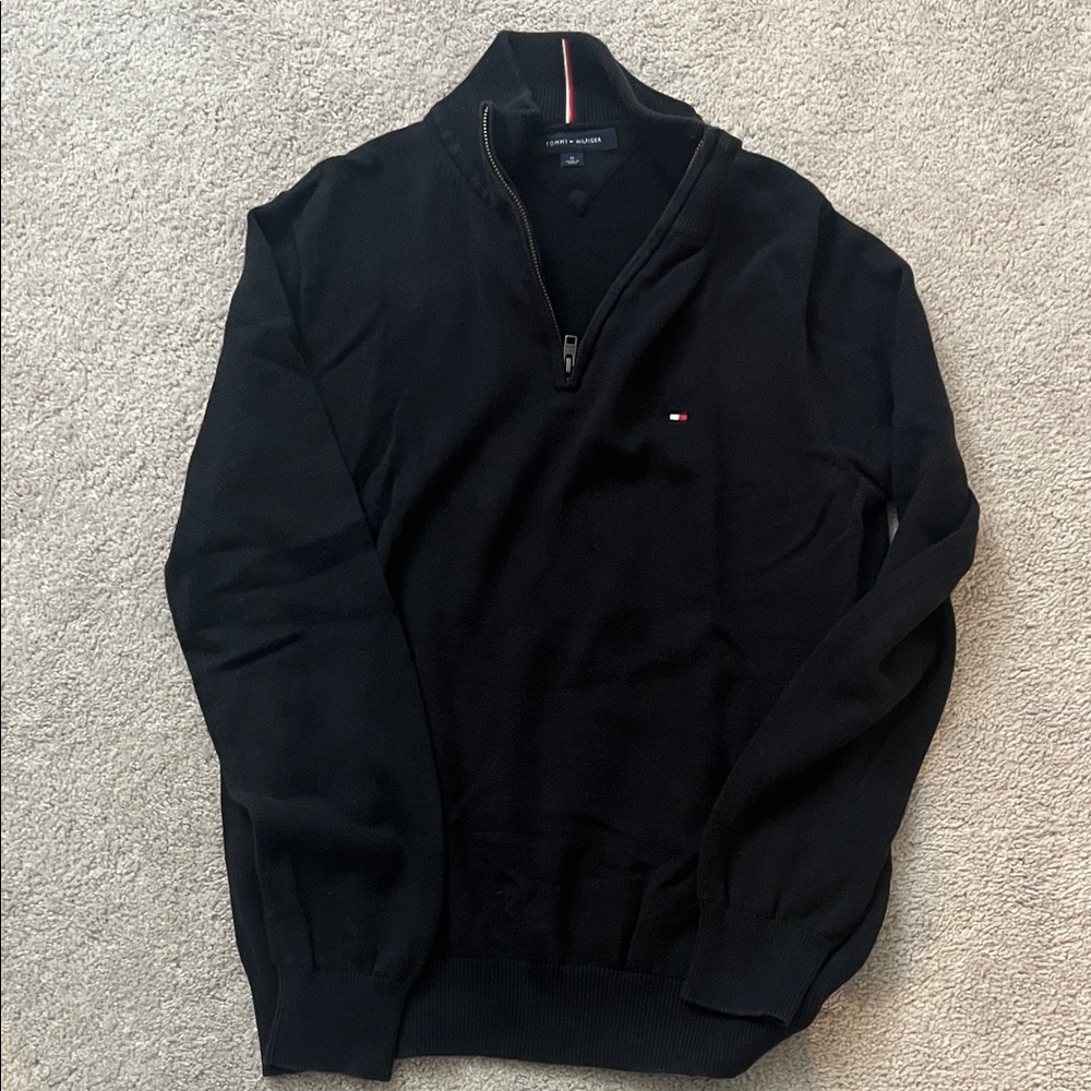 Tommy Hilfiger Black Zip-Up Sweater